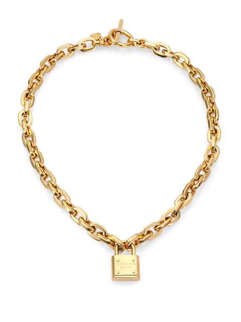 michael kors gold padlock ring|michael kors collection padlock toggle necklace gold .